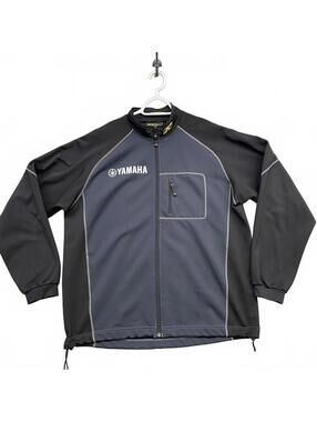 Men's Klim Yamaha Inferno Softshell Fleece Jacket Size L Black Grey Mid Layer